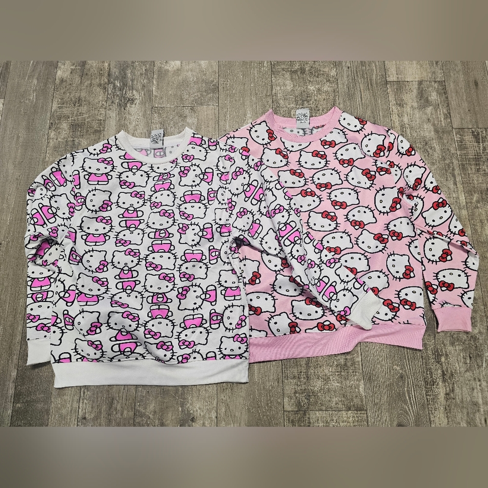 Sanrio Hello Kitty Pink and White Sweaters